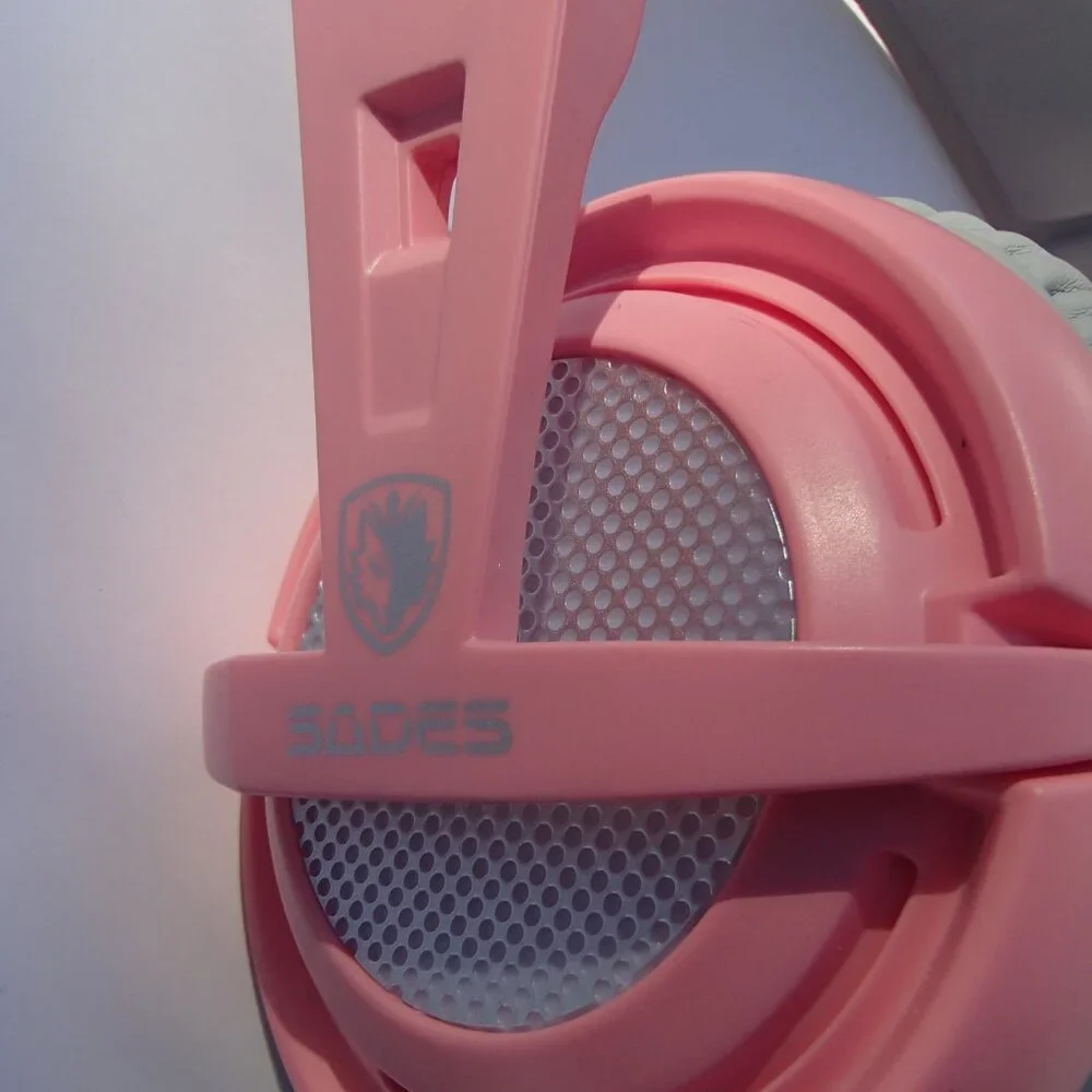 Pink Gaming Keyboard & sades Headset Combo MageGee GK710 Wired Backlight